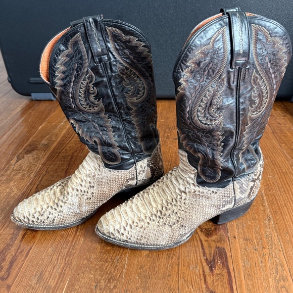 Dan Post Men's 10 D Python Snakeskin Western Cowboy Boots DPP3036 - Picture 5 of 5
